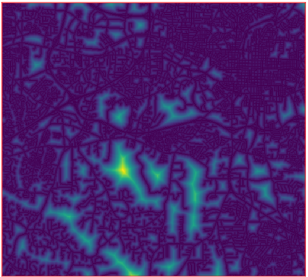 Distance to streets layer