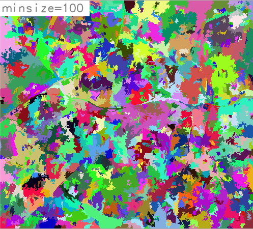 Segmented panchromatic channel, minsize=100