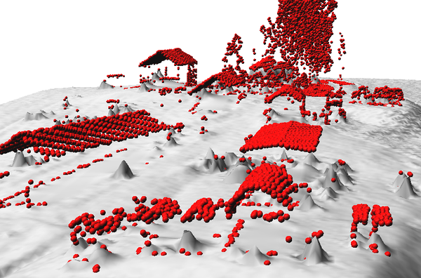 3D visualization of filtered object points