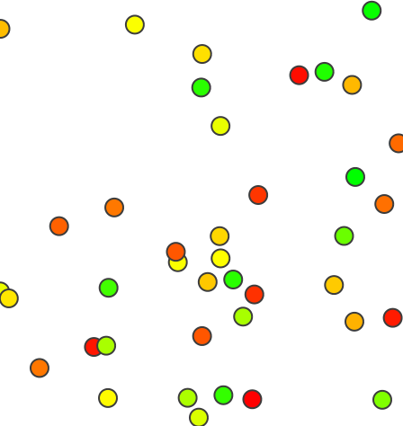 Random points with different X, Y, and Z coordinates