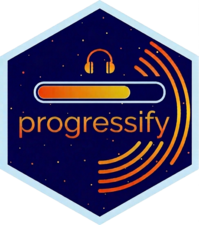 The hexlogo for the 'progressify' package