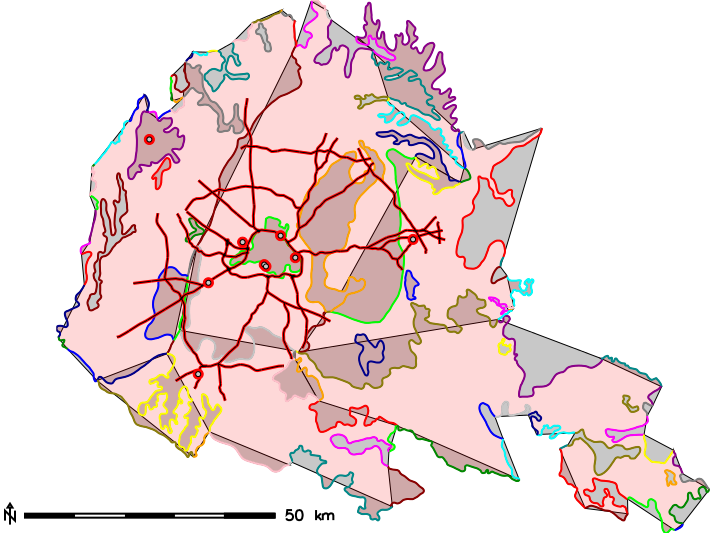 Imported features with broken areas