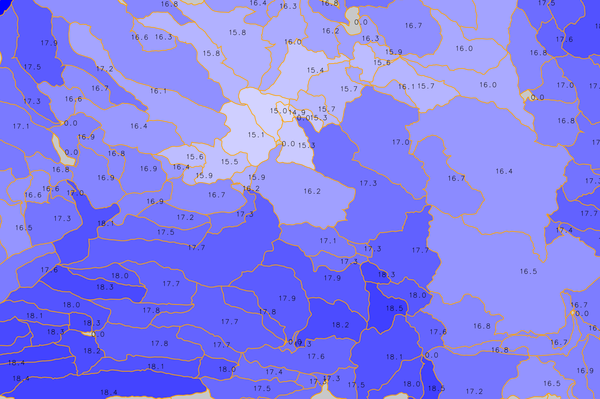IV.order basins colored by mean H_N2T60 value