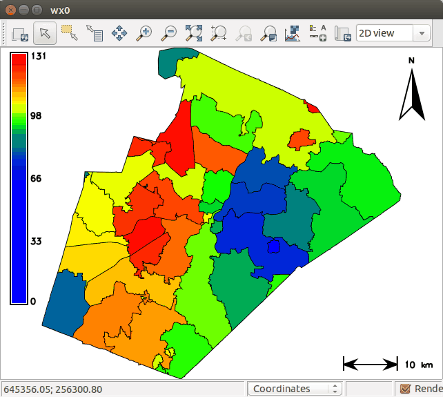 Average elevation for ZIP codes: map