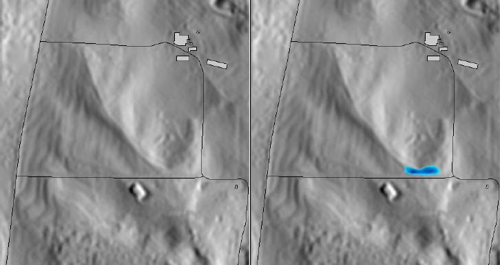 Small flooding along a street