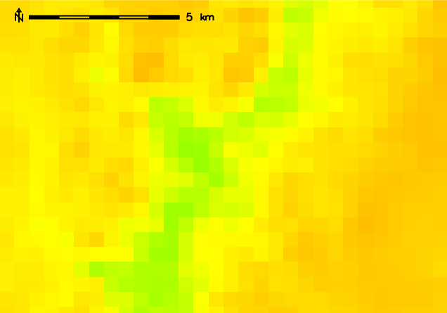 Original 500m resolution elevation
map