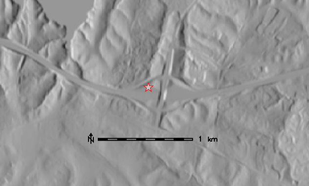 Test point near high way intersection (North Carolina sample dataset)