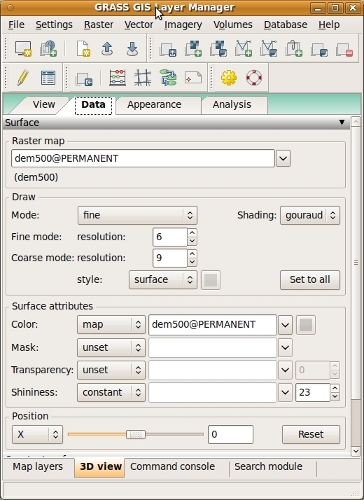 wxGUI nviz tools surface
