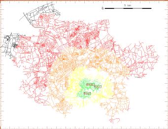 City of Osnabrück - reachability of selected schools