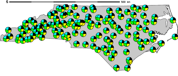 d.vect.chart 2D pie chart